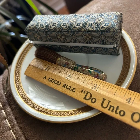 Vintage Cloisonné Make-Up Brush